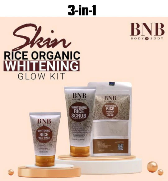 Rice Brightening Glow Kit BNB  3in1