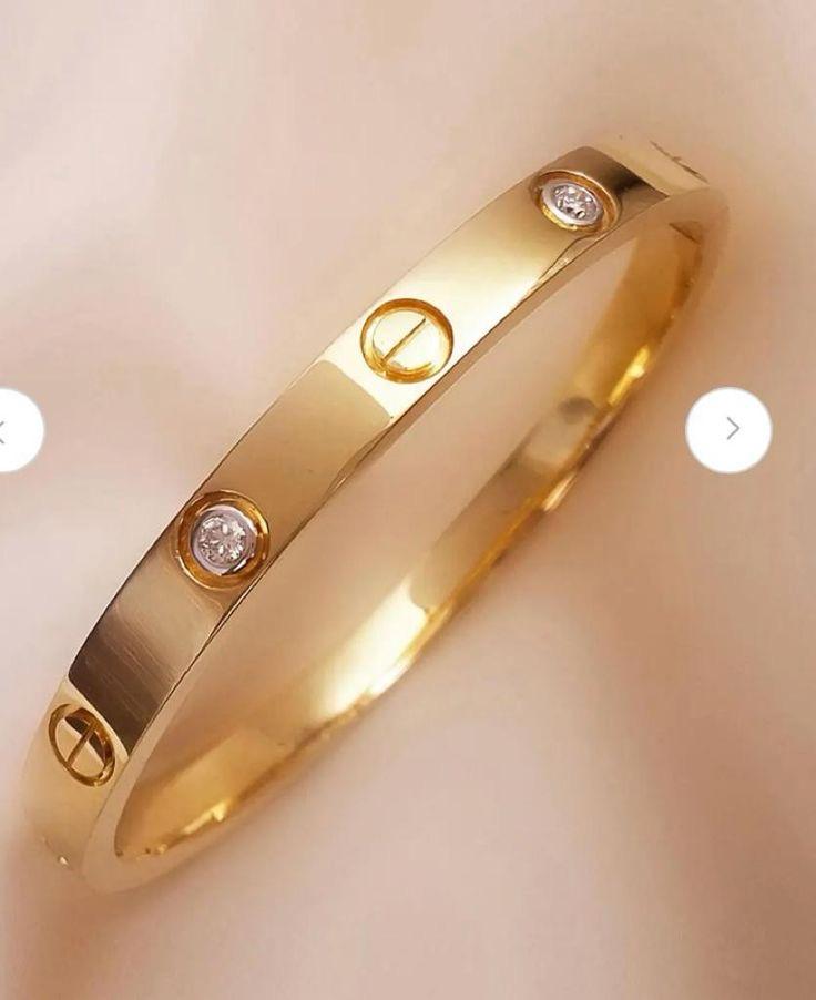 Titanium  gold stainless Love Bracelet